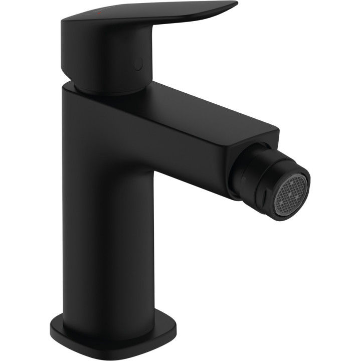 Páková bidetová baterie 110 Fine s umyvadlovou výpustí, Hansgrohe Logis -  Černá Matný