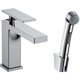 Páková umyvadlová baterie 110 z główką Bidetta a hadicí sprchovým 160 cm, Hansgrohe Tecturis E - Chrom 