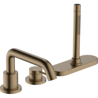3otvorová, páková baterie na okraj vany z sBox, vnější komponent, Hansgrohe Tecturis S - Chrom