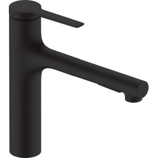 Páková dřezová baterie 160, kovová výsuvná sprcha, 2jet, Hansgrohe Zesis M33 - Chrom  