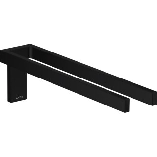 Dvojitý věšák na ručník, AXOR Universal Rectangular - Černá Chrom Szczotkowany