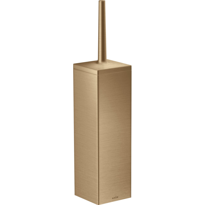 Štětka toaletní stěnová z pojemnikiem, AXOR Universal Rectangular - Bronz Szczotkowany 