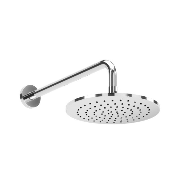 Horní sprcha ABS Ø230 mm, s kulovým kloubem i ramenem nástěnným