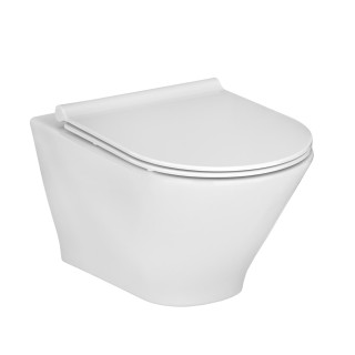 Mísa podvěsná WC Roca Gap Rimless Round, 54x35,5cm, bez kołnierza - bílá