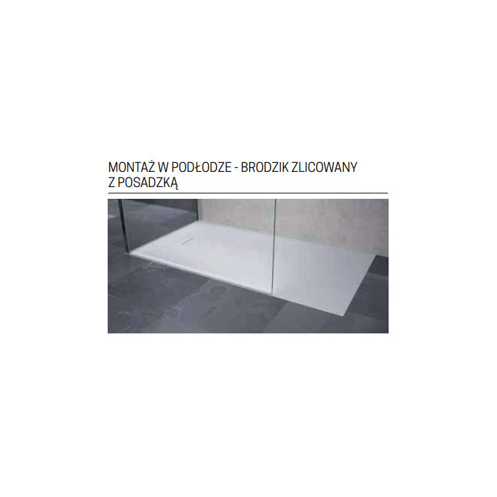 Sprchová vanička 150x80cm, Novellini Novosolid - Černá 