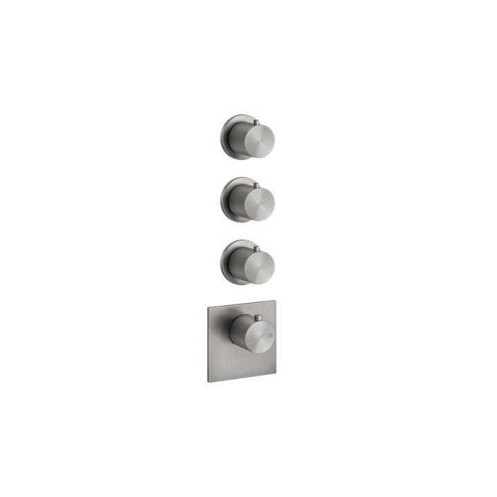 Termostatická sprchová baterie, stěnová, Gessi Gessi316 Wellness - 239 Broušená ocel 