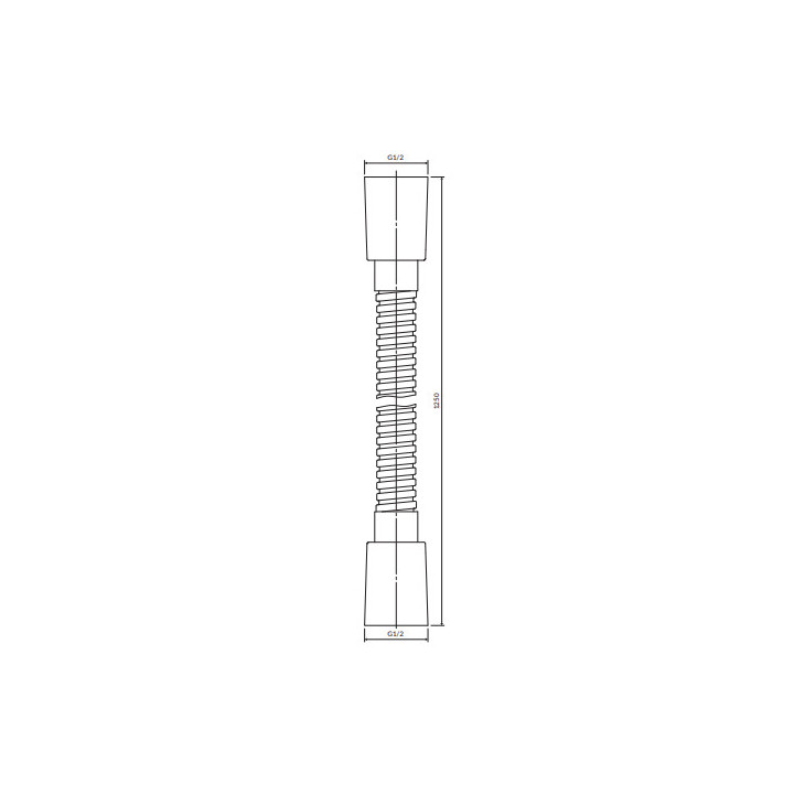 Sprchová hadice, 125 cm, Omnires Y - Měď