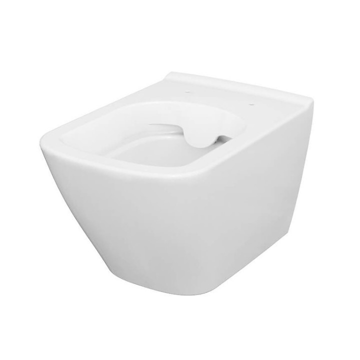 Závěsné wc z ukrytym montażem, sedátko duroplastowa, pomalu sklápěcí, s funkcí łatwego wypinania, Cersanit City Square - Bílý