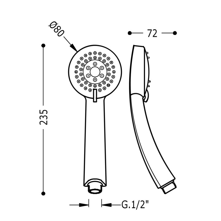 Ruční sprcha, Tres Complementos Ducha - Chrom