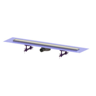 Lineární odtok Kessel Linearis Compact koupelnový kompletní, délka 750 mm, stříbrná
