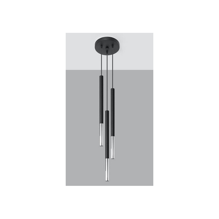 Lampa závěsná Sollux Ligthing LOOPEZ 1, GU10  40W, černá/měď