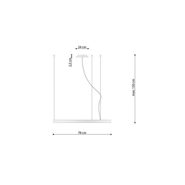 Żyrandol Sollux Lighting RIO, kruhový průměr 110cm, LED 70W 3000K, černá