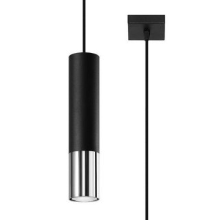 Lampa závěsná Sollux Ligthing LOOPEZ 1, GU10  40W, černá/zlatá