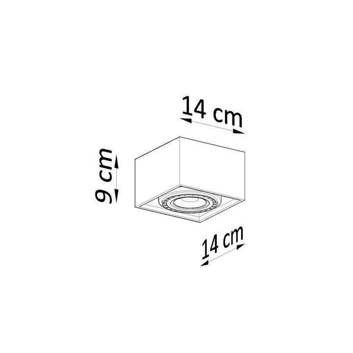 Plafon Sollux Ligthing LOOPEZ , GU10  1x40W 1x12W LED, černá/měď