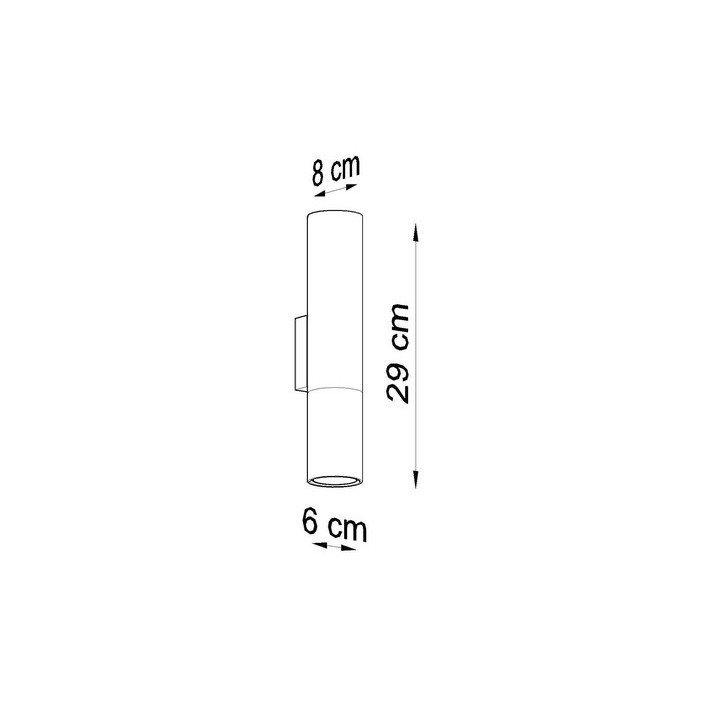 Nástěnné svítidlo Sollux Ligthing VEGA keramický, E27  1x60W, 1x15W LED, černá