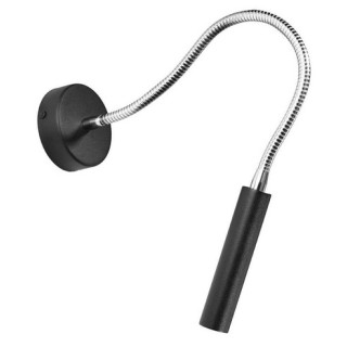 Nástěnné svítidlo Sollux Lighting LOOPEZ, GU10  1x40W, 1x12W LED, černá/chrom