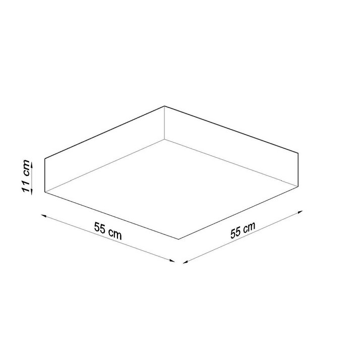 Plafon Sollux Lighting Basic 1, GU10  1x40W, 1x12W LED, dřevo