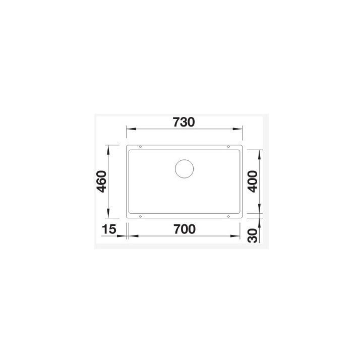 Blanco LEMIS 45 S-IF MINI  605x500mm, z  uzávěrem automatycznym, ocelový