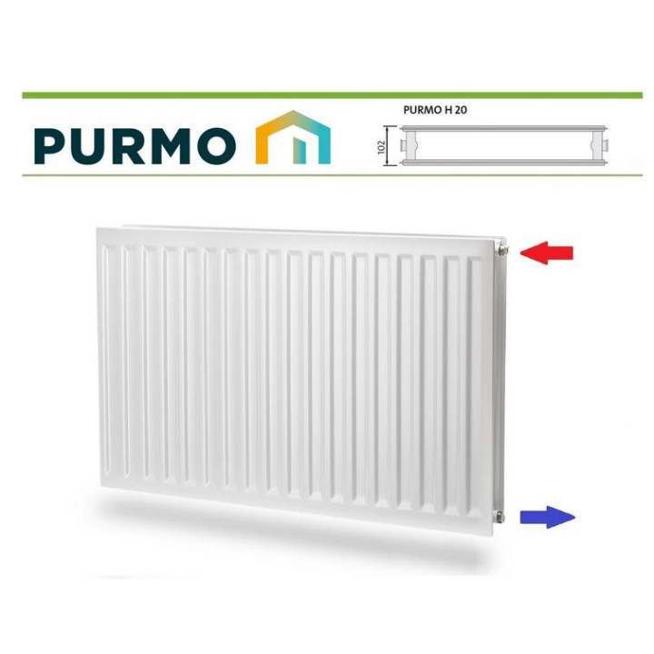 Radiátor Purmo Plan Ventil Hygiene typ 30, 30x180 cm - bílý