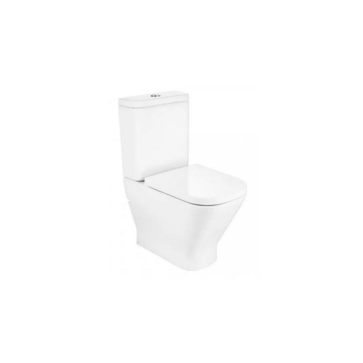 Mísa kombi stojící WC Roca Gap Rimless Square, 65x36.5cm, odtok dvojitý, bílá