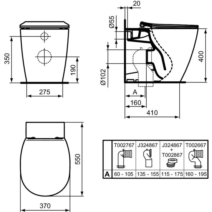 Mísa stojící WC Ideal Standard AquaBlade- sanitbuy.pl