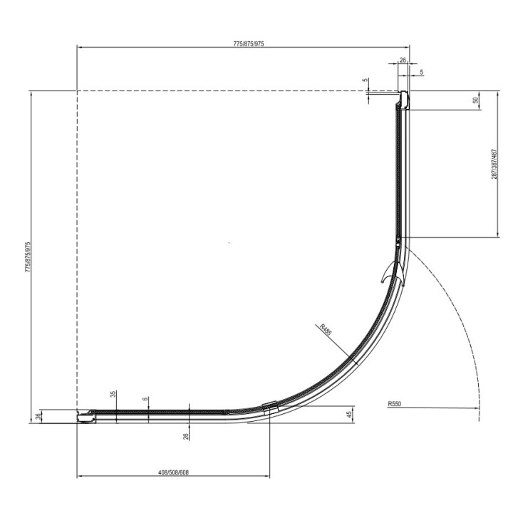 Sprchový kout Ravak Pivot PSKK3-90 čtvrtkruhový polerowane hliník + transparent 