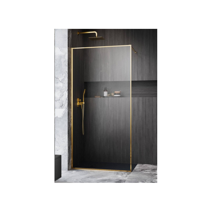 Sprchový kout Walk-In Radaway Modo F II 50, profil černá lesklý, sklo čiré