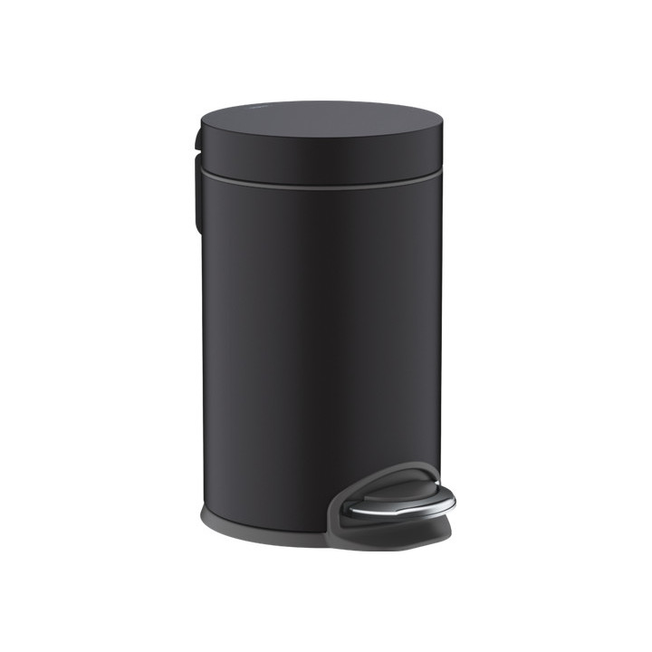 Koš na odpadky z pedałem Hansgrohe, černá matnáný