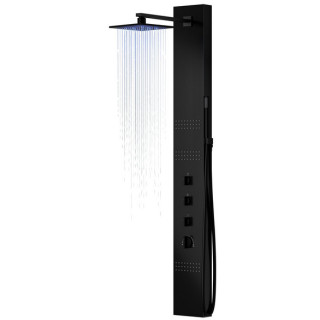 Panel sprchový Corsan NEO, termostat, černá  