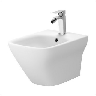 Bidet zavěsný oválný z ukrytym montażem Cersanit Larga, bílý matnáný