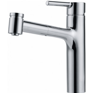 Dřezová baterie Franke Centro pull-out , výška 278mm, otočné i wycągana výtokové rameno,  chrom