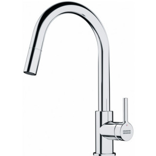 Dřezová baterie Franke Lina pull-out , výška 360mm, otočné i výsuvná sprcha,  cappuccino