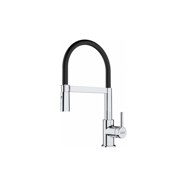 Dřezová baterie Franke Lina semi-pro , výška 410mm, otočné  výtokové rameno,  bílý polarny/chrom