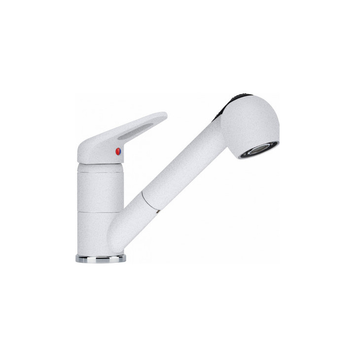 Dřezová baterie Franke Prince II pull-out spray  , výška 175mm, otočné výtokové rameno,  béžový