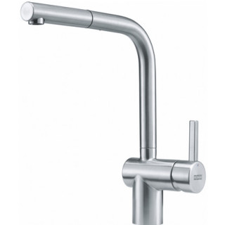 Dřezová baterie podokienna Franke Atlas Neo pull-out windows   , výška 297mm, otočné i výsuvné  výtokové rameno,  ušlechtilá oce