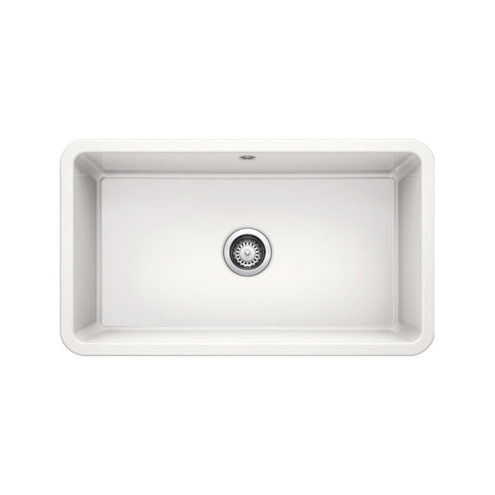 Blanco Legra 6 Siligranit dřez pro zástavbu 58,5x50cm bez automatické zátky,  bílý