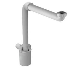 Sifon Duravit oszczędzający miejsce, 1 1/4, bílý