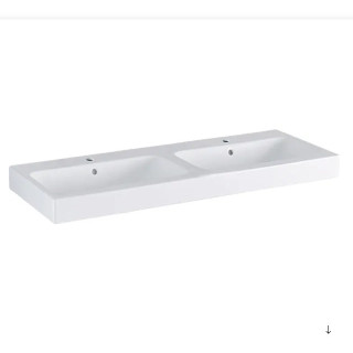 Umyvadlo obdélníková 120x48,5cm se dvěma otvory  Geberit iCon, bílá