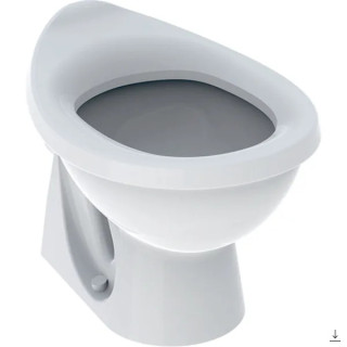 Stojącamiska WC pro děti z dekoracyjnymi nóżkami ,s hlubokým splachováním, Geberit Bambini, bílá