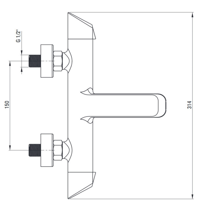 Umyvadlová baterie páková stojící - Eco-aerator 4.5l/min , Deante Arnika, chrom