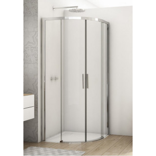 Čtvrtkruhový sprchový kout SanSwiss Divera, 90x90x200cm, čiré sklo, chrom