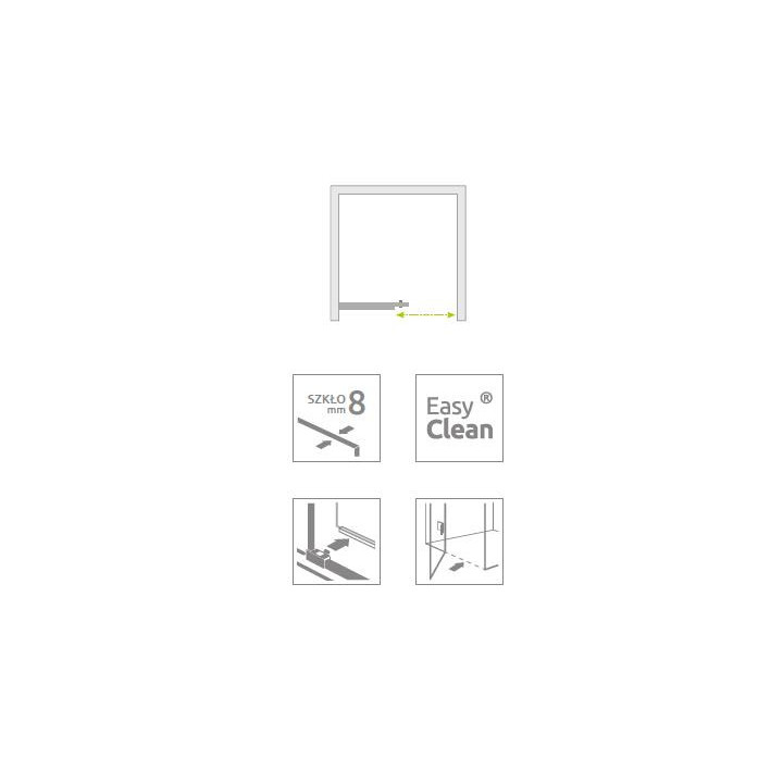 Dveře wnękowe Radaway Idea DWJ 140cm x 200.5cm pravé sklo čiré zlato szczotkowane 