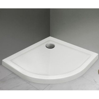 Čtvrtkruhová vanička , Sanplast 90x90x3cm,  bílý