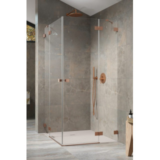 Část pravá koutu Radaway Essenza Pro Black KDD, 800x2000mm, sklo čiré, černá profil