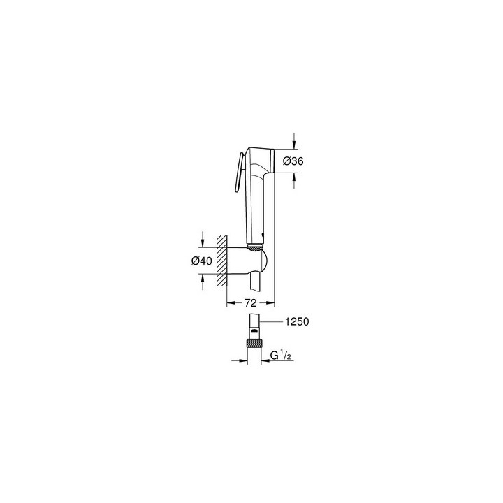 Sprchový set, Grohe Tempesta-F trigger spray 30, chrom/bílá