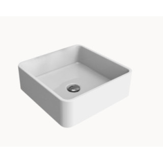 Umyvadlo na postavení na desku Flaminia Miniwash 40 bílá lesklá, 40 x 40 x 13 cm, bez přepadu- sanitbuy.pl