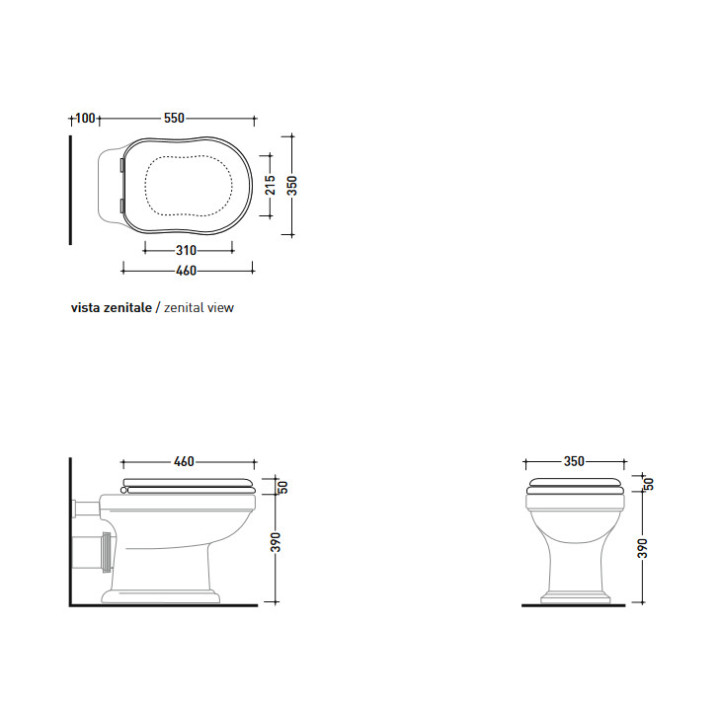 Sedadlo s pozvolným sklápěním  s poklopem WC Flaminia Efi 47 x 35 x 5 cm, dřevo SOLID, vlašský ořech, pánty chromové- sanitbuy.p