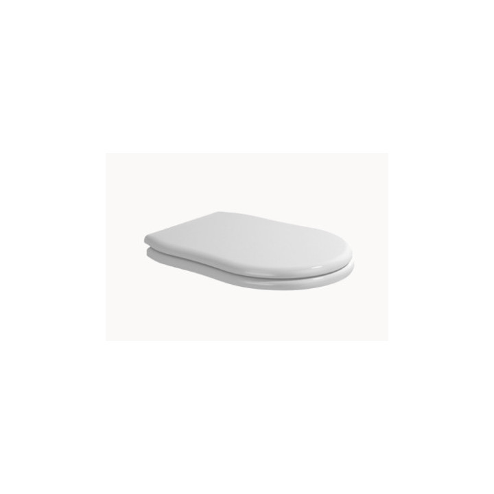 Sedátko WC Flaminia Efi 47 x 35 x 5 cm, dřevo/poliester, bílá lesklá, pánty chromové- sanitbuy.pl