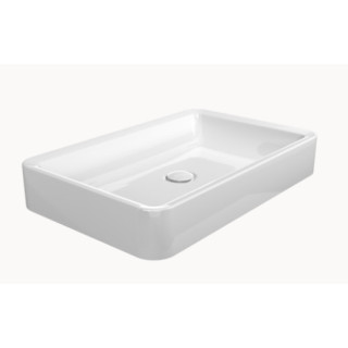 Umyvadlo na postavení na desku Flaminia Nile 40, bílá lesklá, wym. 40 x 40 x 10 cm, bez přepadu- sanitbuy.pl