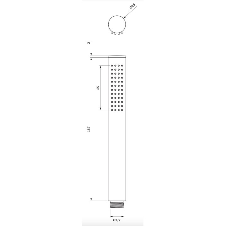 Bodový sprchový set Omnires Armance, sluchátko 1-funkční s rukojetí a hadicí 150cm, antická měď